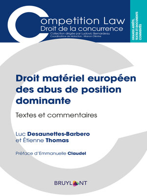 cover image of Droit matériel européen des abus de position dominante